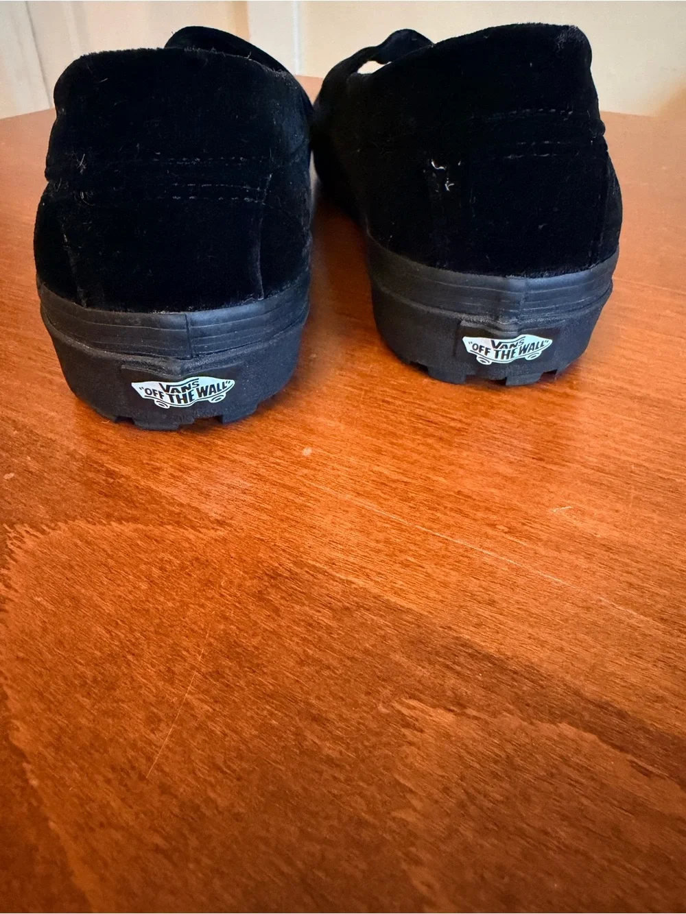 Vans Men’s Black Velvet Slip-On Penny Loafers